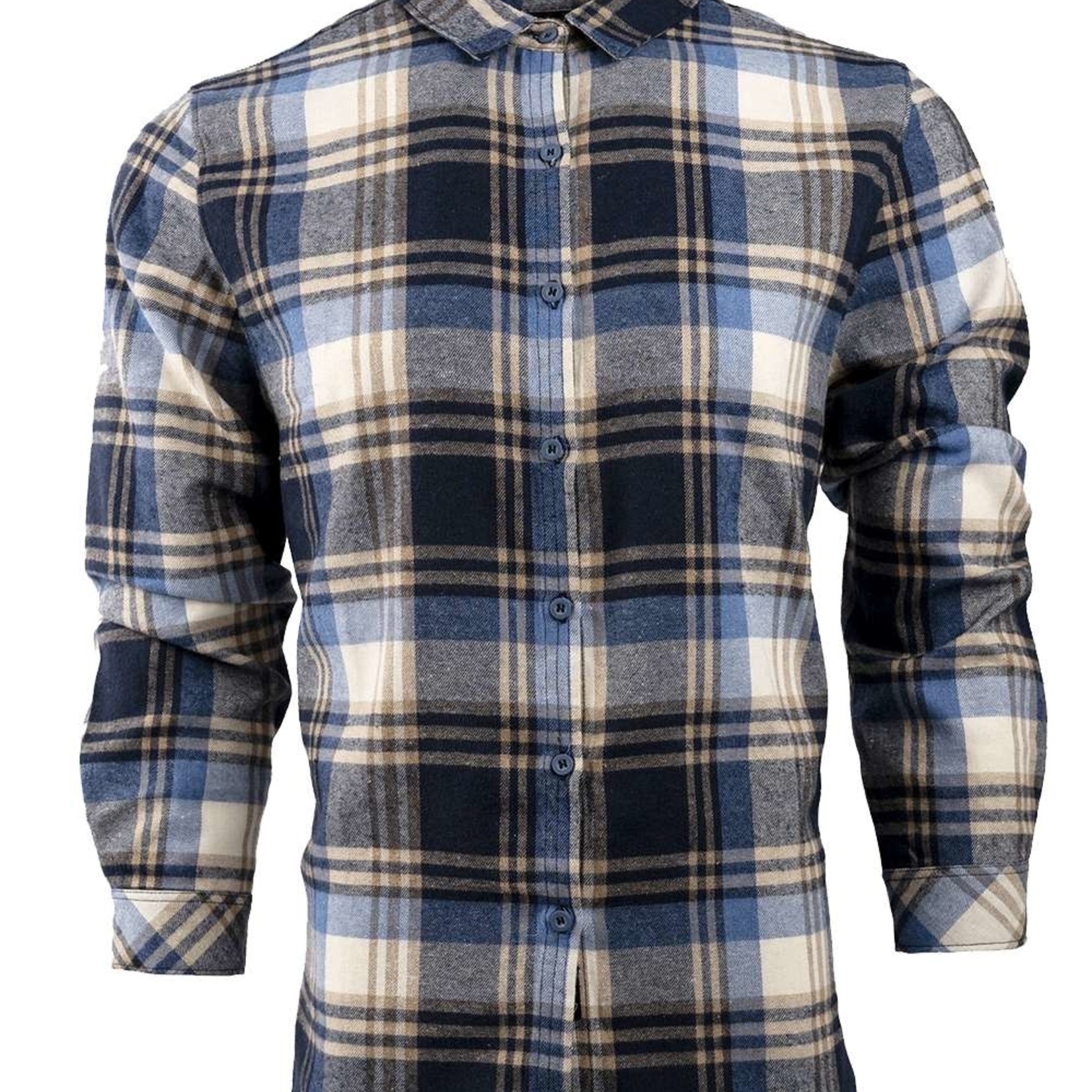 BURNSIDE Men's Burnside Flannel Long Sleeve Button Down Shirt