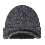 Coal COAL YUKON BRIM CABLE KNIT WOOL BEANIE (BLACK MARL)