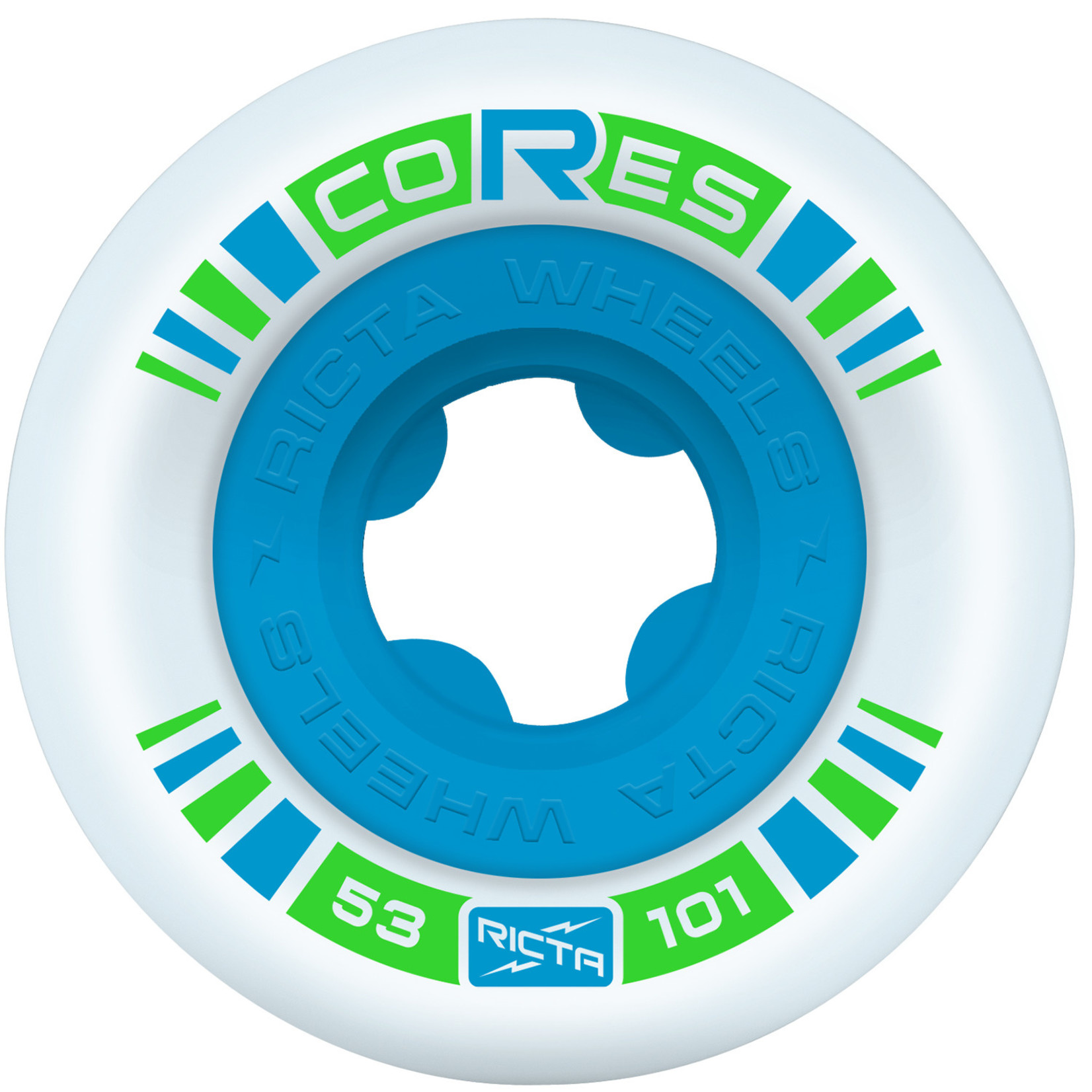 RICTA RICTA CORES SKATEBOARD WHEELS (NEON BLUE) 53MM 101A