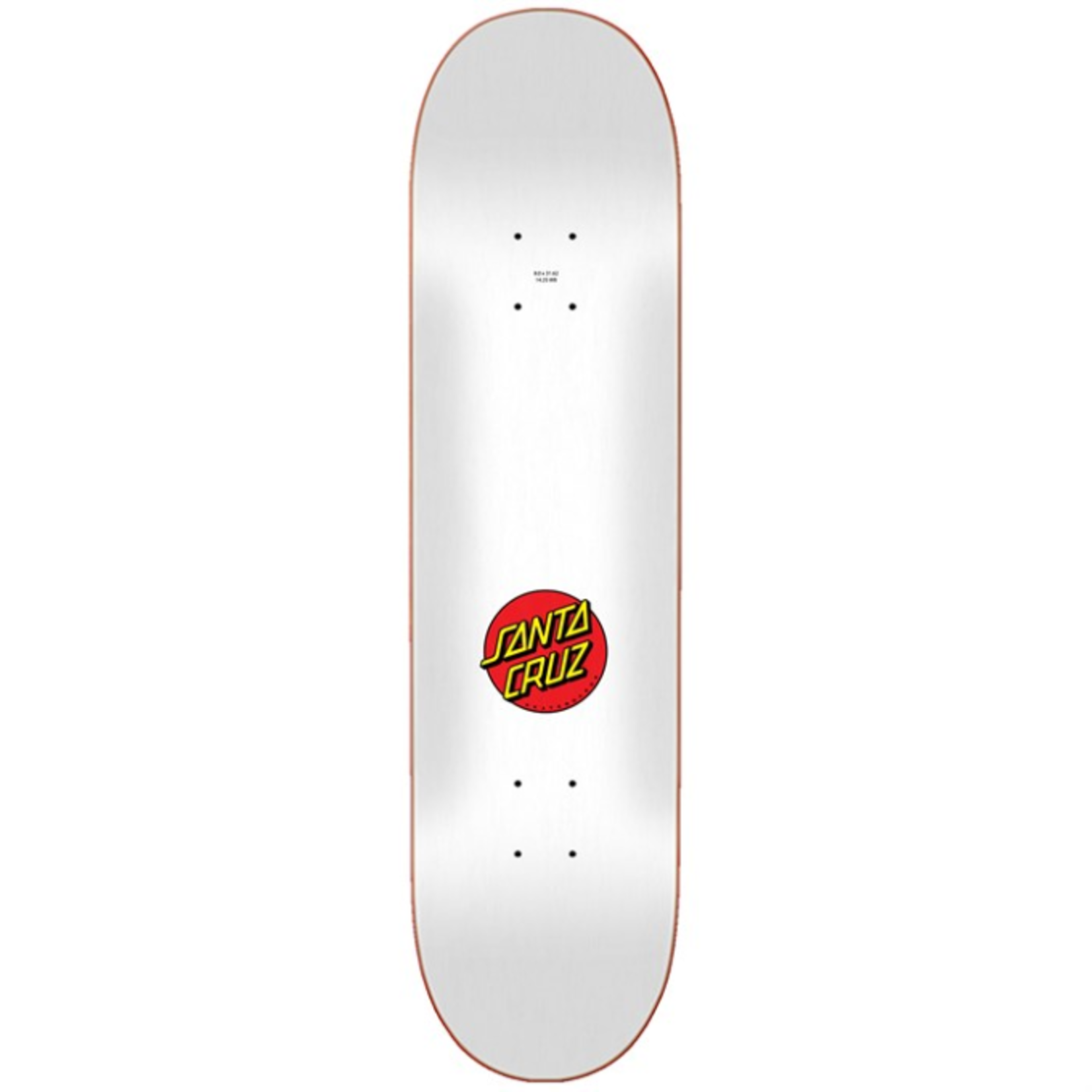 Santa Cruz Santa Cruz Classic Dot White Skateboard Deck 8.0