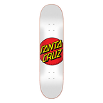 Santa Cruz Santa Cruz Classic Dot White Skateboard Deck 8.0