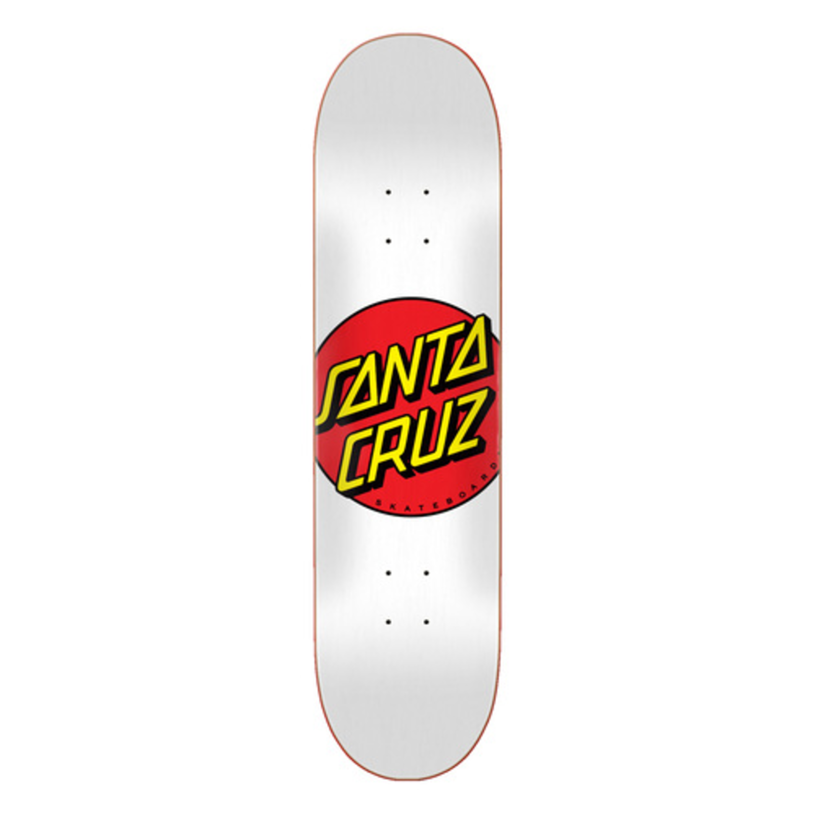 Santa Cruz Santa Cruz Classic Dot White Skateboard Deck 8.0