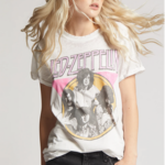 RECYCLED KARMA Women's Recycled Karma Led Zeppelin Graphic Band Tshirt