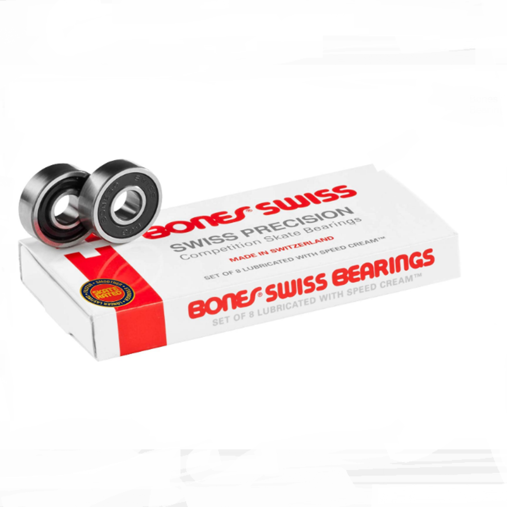 BONES BONES SWISS SKATEBOARD BEARINGS (SET OF 8)