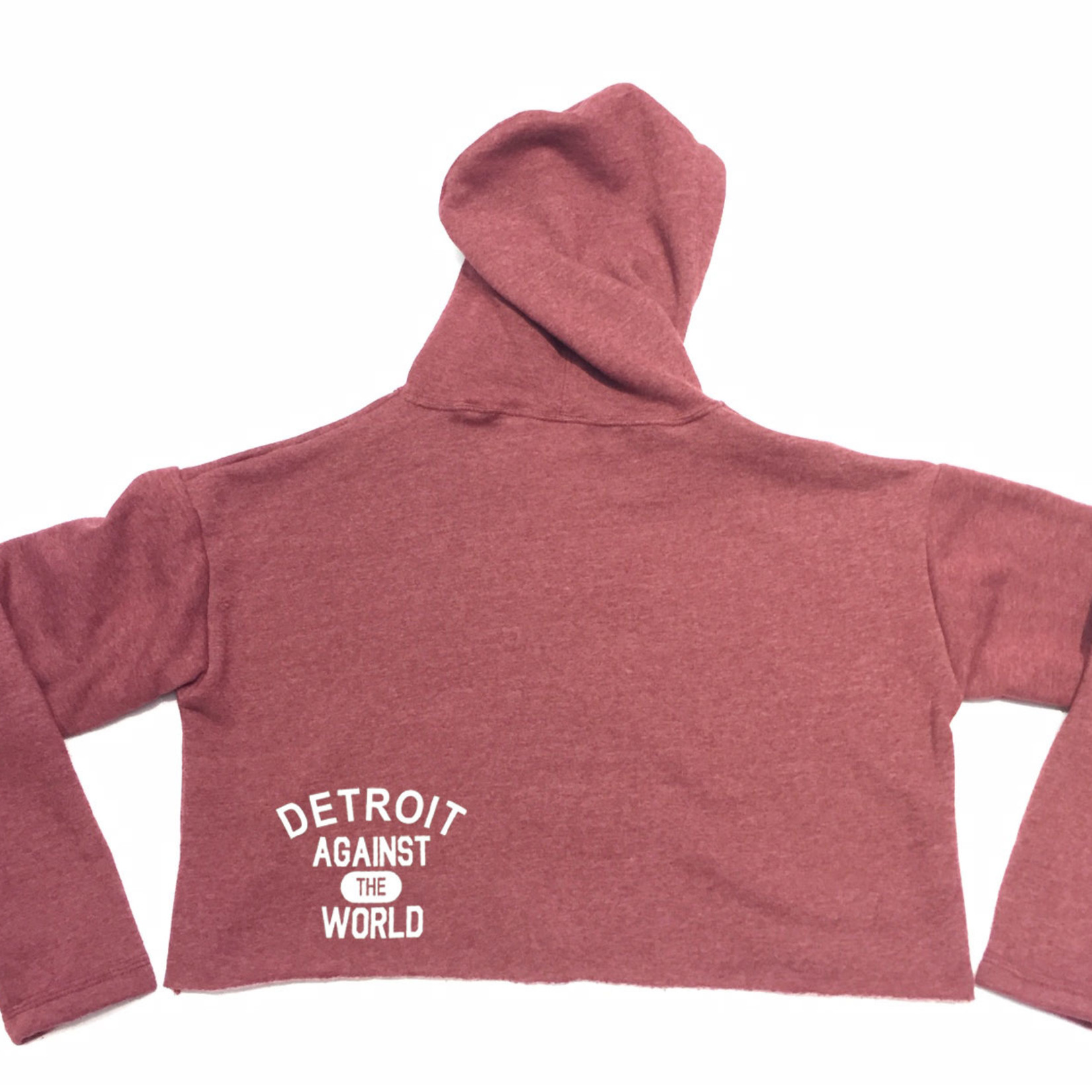 Corkys WOMEN'S DETROIT AGAINST THE WORLD CROP PULLOVER HOODIE