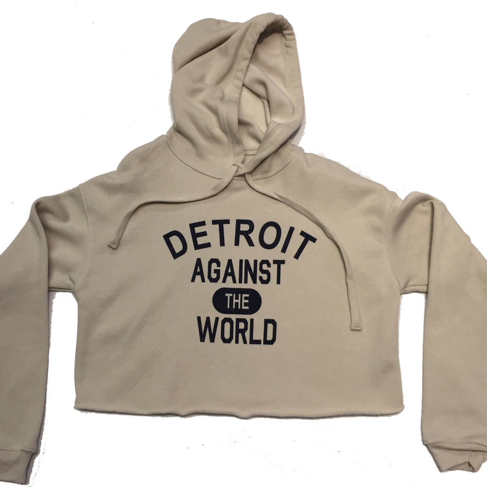 Corkys WOMEN'S DETROIT AGAINST THE WORLD CROP PULLOVER HOODIE