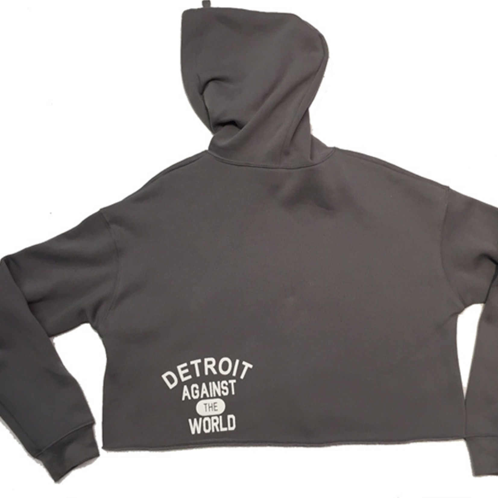 Corkys WOMEN'S DETROIT AGAINST THE WORLD CROP PULLOVER HOODIE