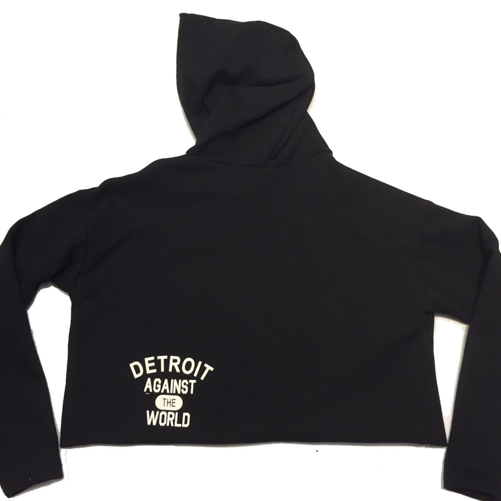 Corkys WOMEN'S DETROIT AGAINST THE WORLD CROP PULLOVER HOODIE