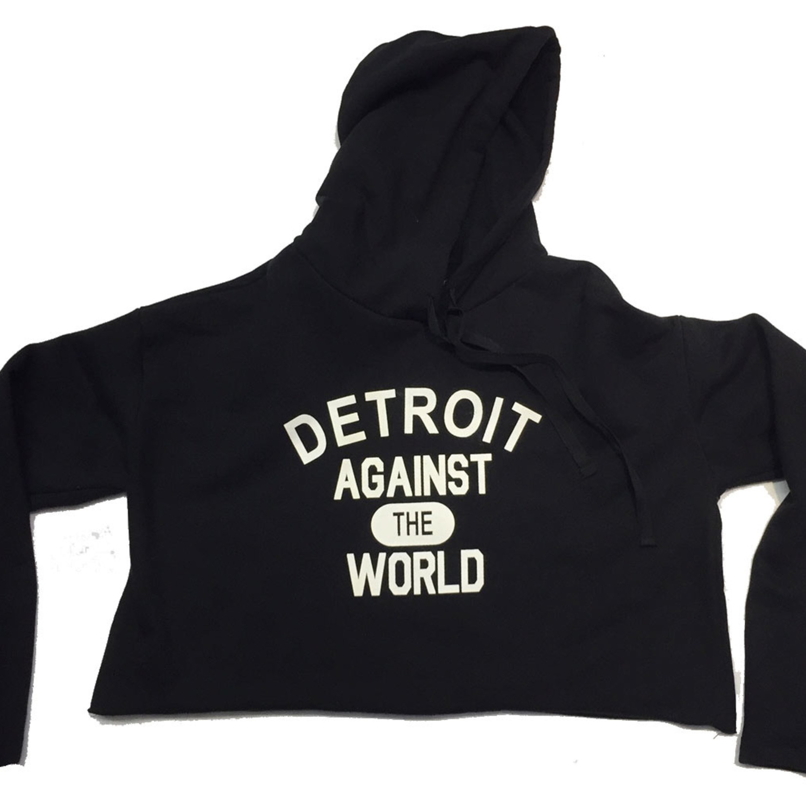 Corkys WOMEN'S DETROIT AGAINST THE WORLD CROP PULLOVER HOODIE