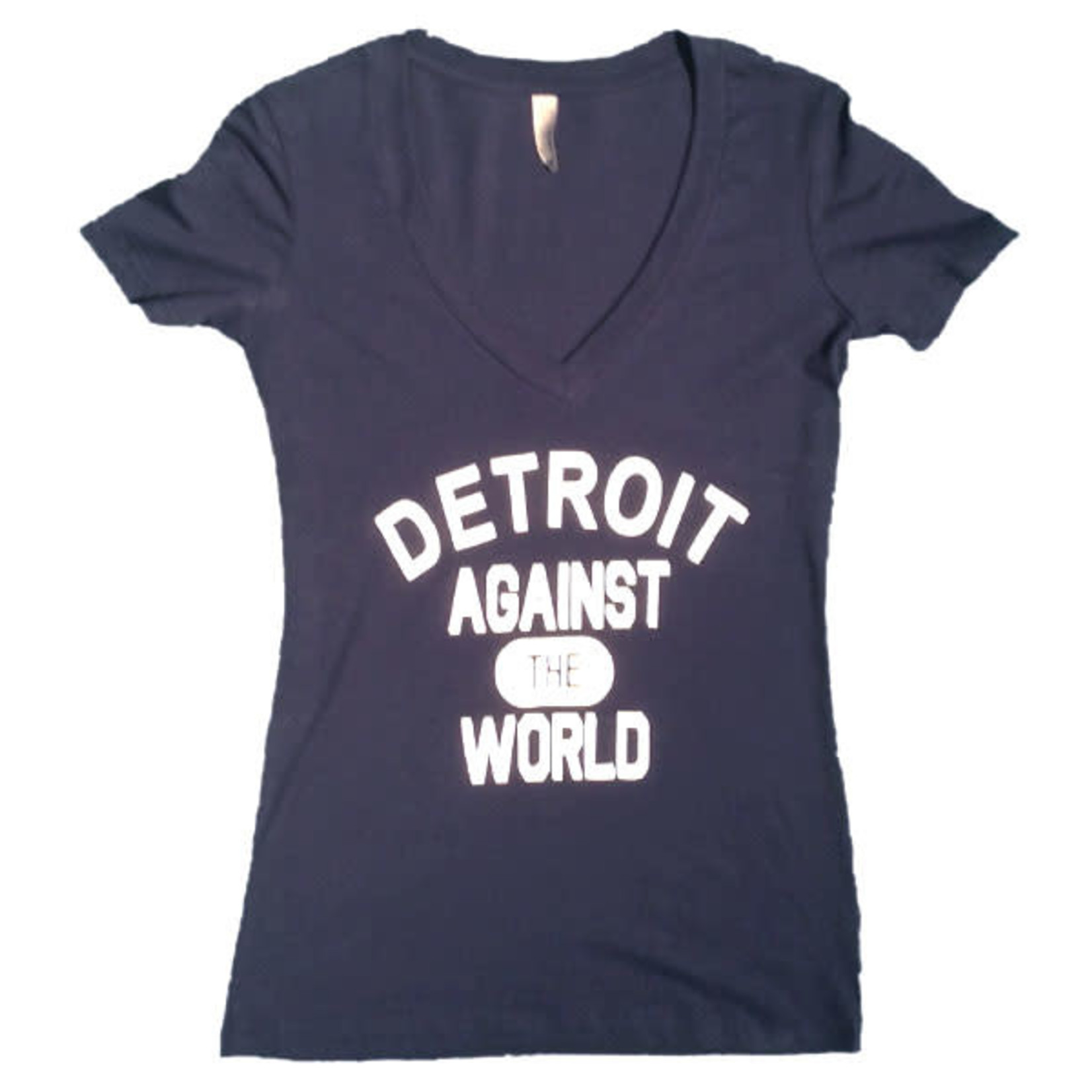 DETROIT AGAINST THE WORLD WOMEN'S DETROIT AGAINST THE WORLD V-NECK TSHIRT