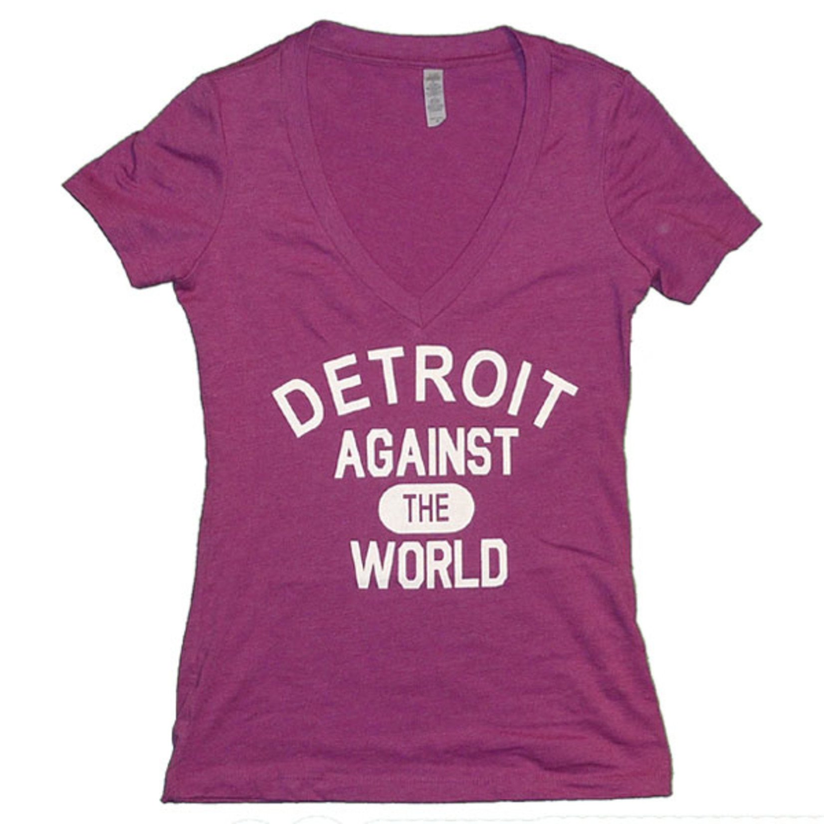 DETROIT AGAINST THE WORLD WOMEN'S DETROIT AGAINST THE WORLD V-NECK TSHIRT