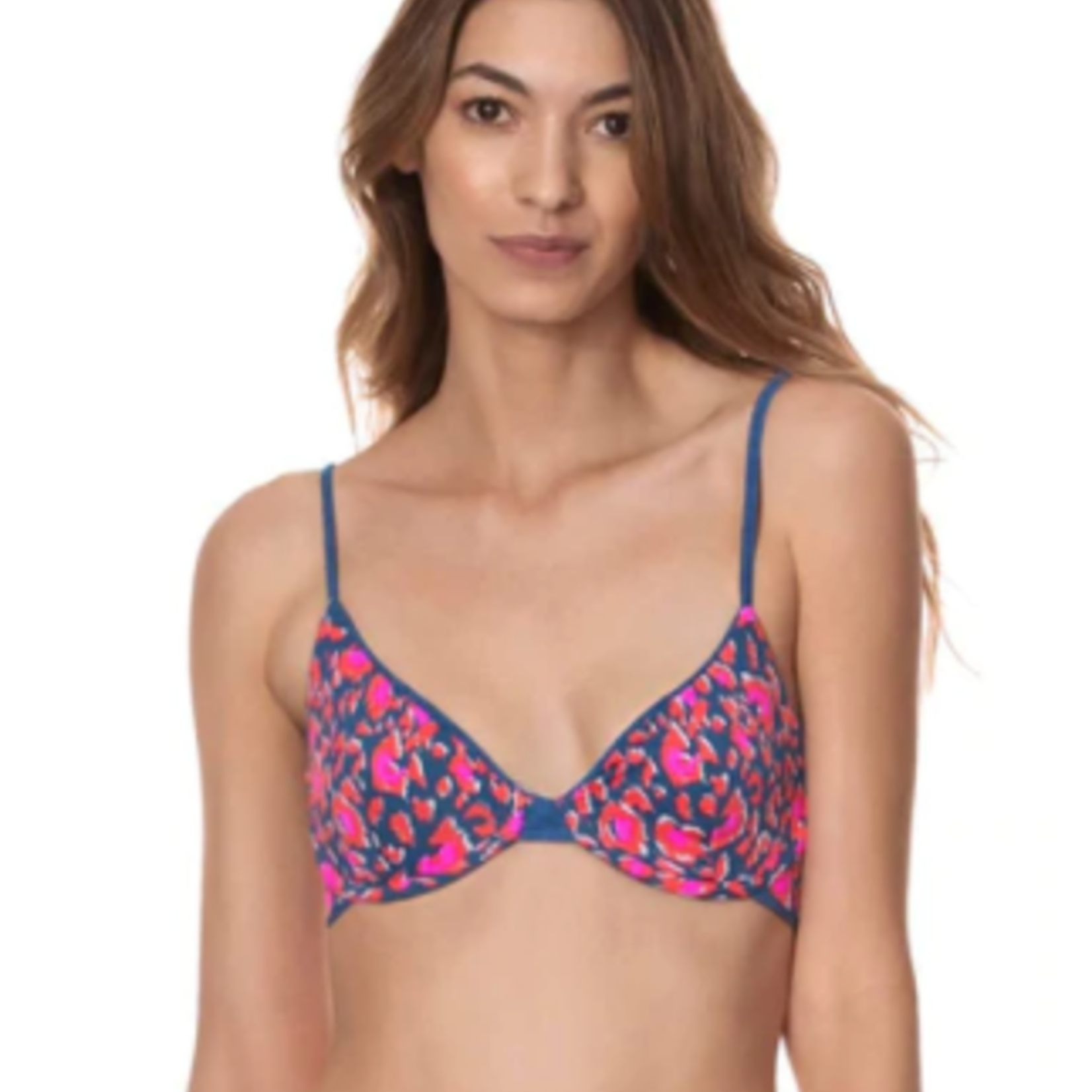 MAAJI PRUSSIAN BLUE DAINTY UNMOLDED UNDERWIRE BIKINI TOP