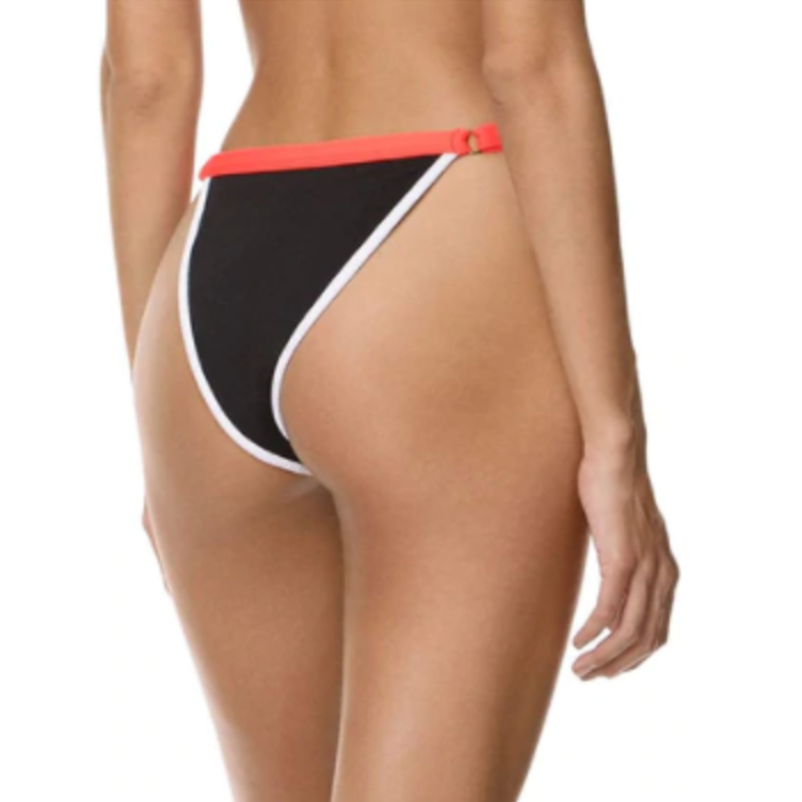 MAAJI MAAJI EBONY BLACK ISLANDIA HIGH RISE/HIGH LEG BIKINI BOTTOM