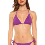 Becca BECCA PURPLE ORCHID TRIANGLE BIKINI TOP SMALL