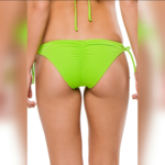 Becca Becca Coastal Fit Tie-Side Green Bikini Bottom (Size Small)