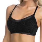 Becca Becca Captured Criss Cross Back Crochet Bralette Top