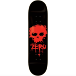 ZERO SKATEBOARDS ZERO BLOOD SKULL SKATEBOARD DECK BLACK/RED 8.5
