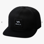 RVCA MEN'S RVCA SQUARE SNAPBACK BLACK