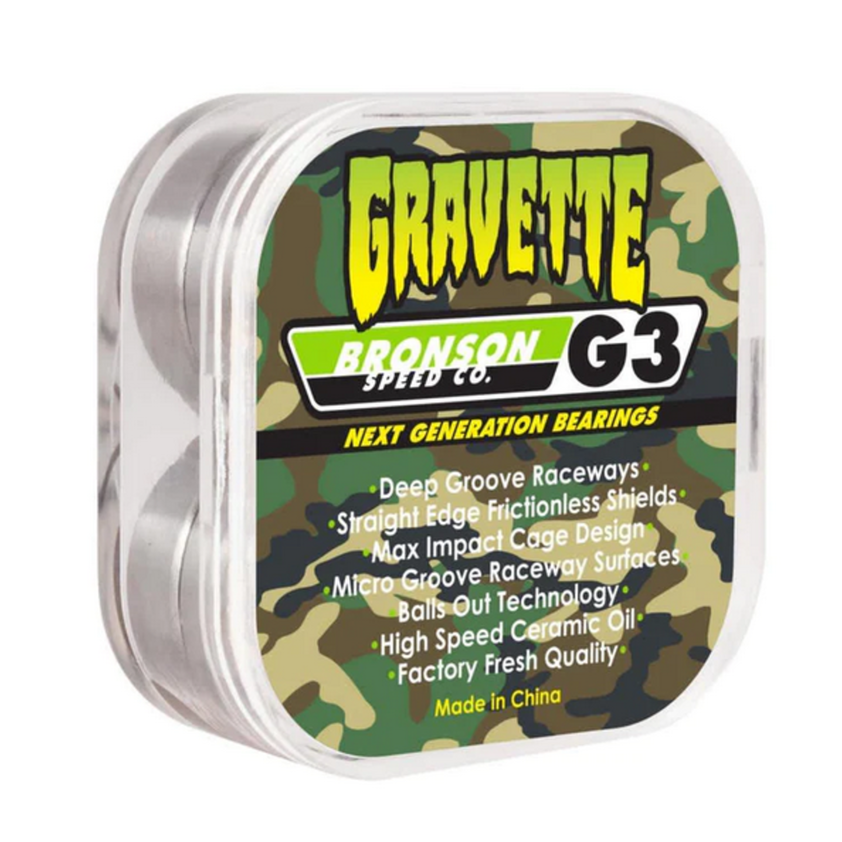 Bronson Bronson G3 David Gravette Skateboard Bearings (set of 8)