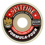 BONES SPITFIRE FORMULA FOUR CONICAL FULL SKATEBOARD WHEELS 54MM 101A (WHITE/RED)