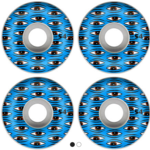 TOY MACHINE TOY MACHINE ALL SEEING SKATEBOARD WHEELS (WHITE/BLUE) 54MM 99A