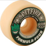 BONES SPITFIRE FORMULA FOUR CONICAL SKATEBOARD WHEELS 101A 53MM (WHITE/GREEN)