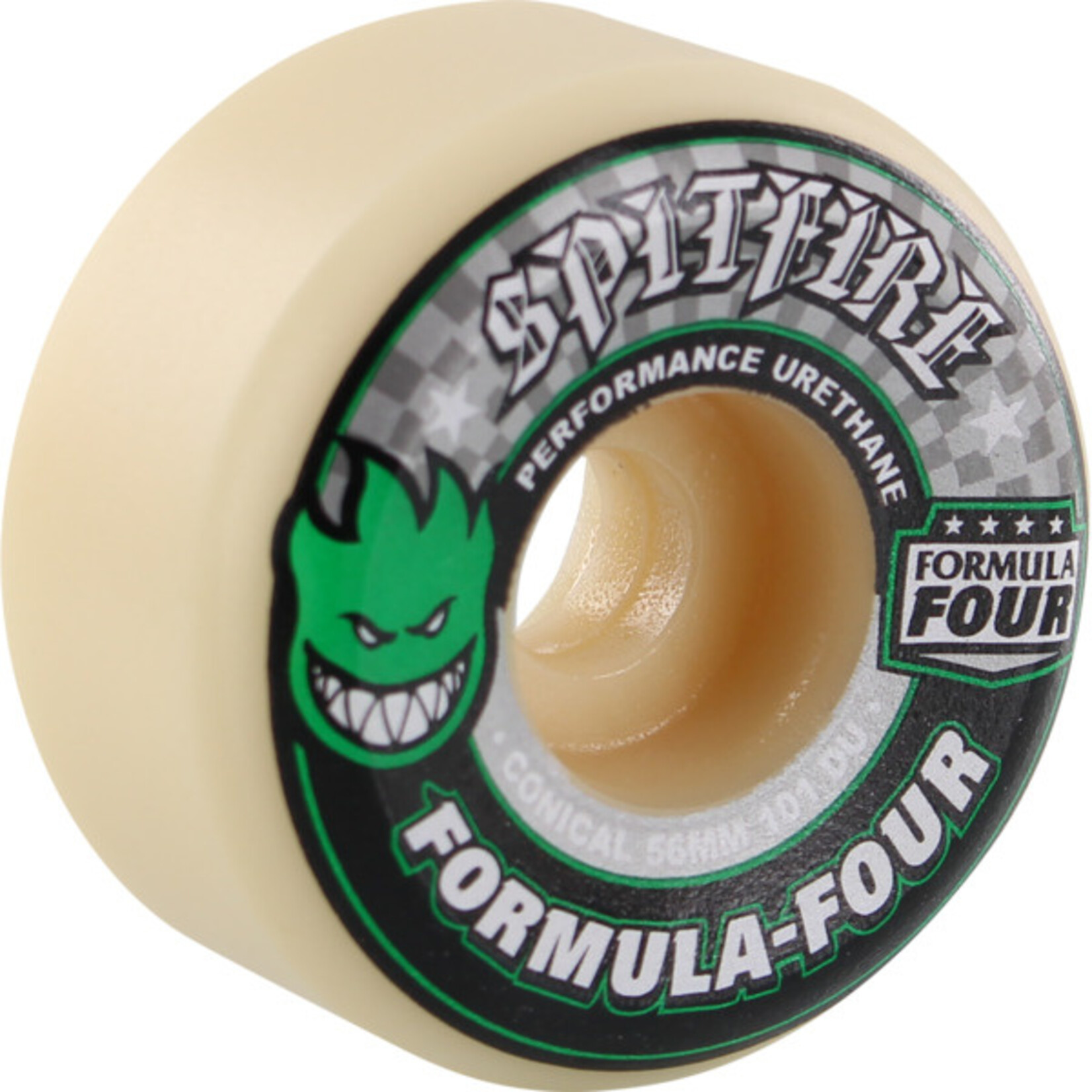 Spitfire SPITFIRE FORMULA FOUR CONICAL SKATEBOARD WHEELS 101A 56MM (GREEN)