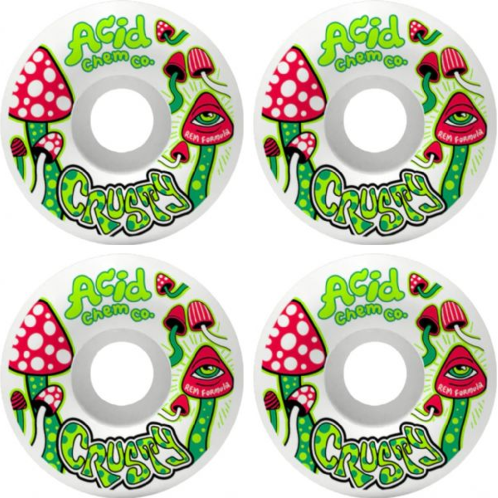 Acid Chemical ACID CHEMICAL CO. CHRIS WEISSMANN SKATEBOARD WHEELS 57mm 99A (WHITE)