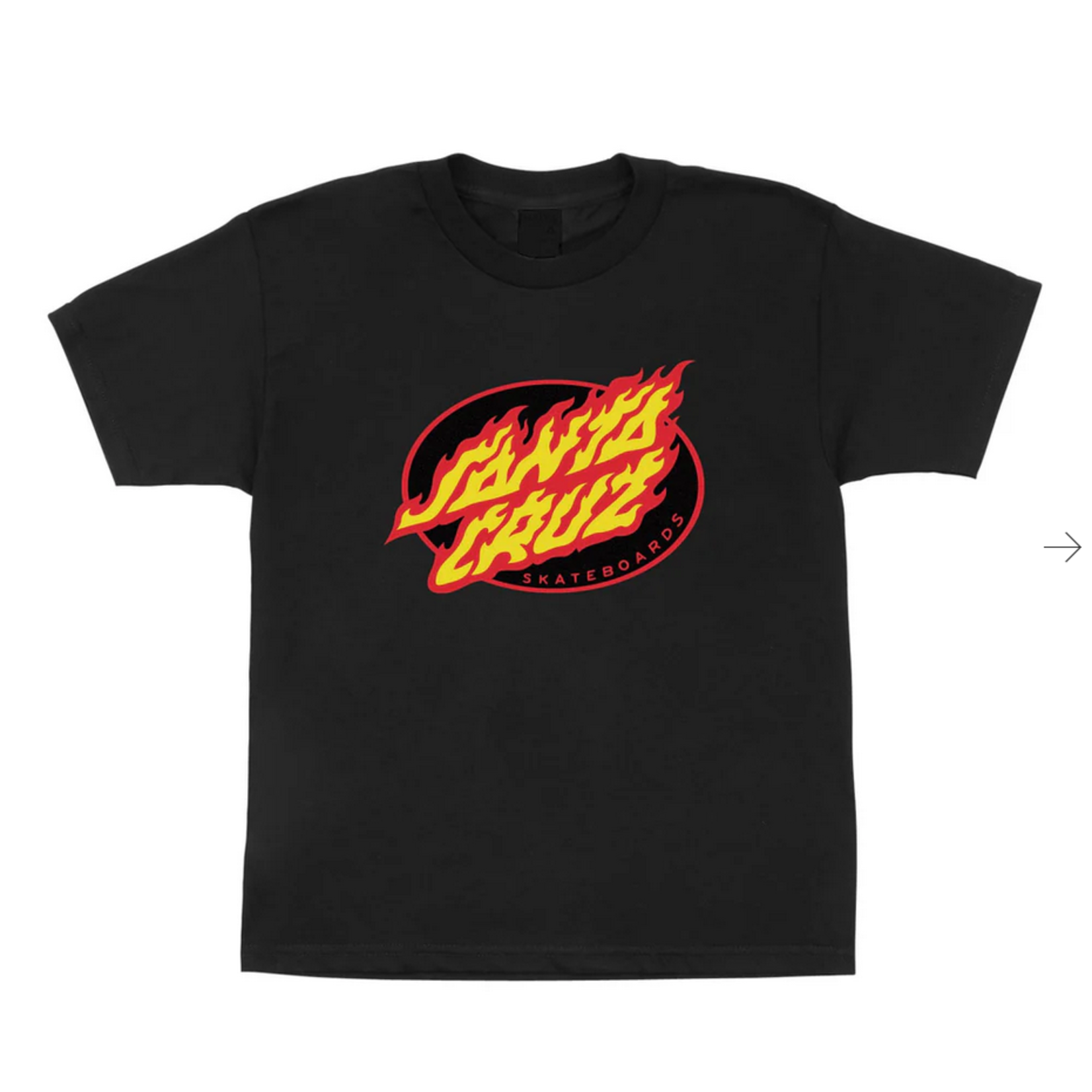 Santa Cruz YOUTH SANTA CRUZ TRUE OVAL FLAME DOT TSHIRT