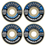 BONES SPITFIRE FORMULA FOUR CONICAL FULL SKATEBOARD WHEELS 53MM 99A (WHITE/BLUE)