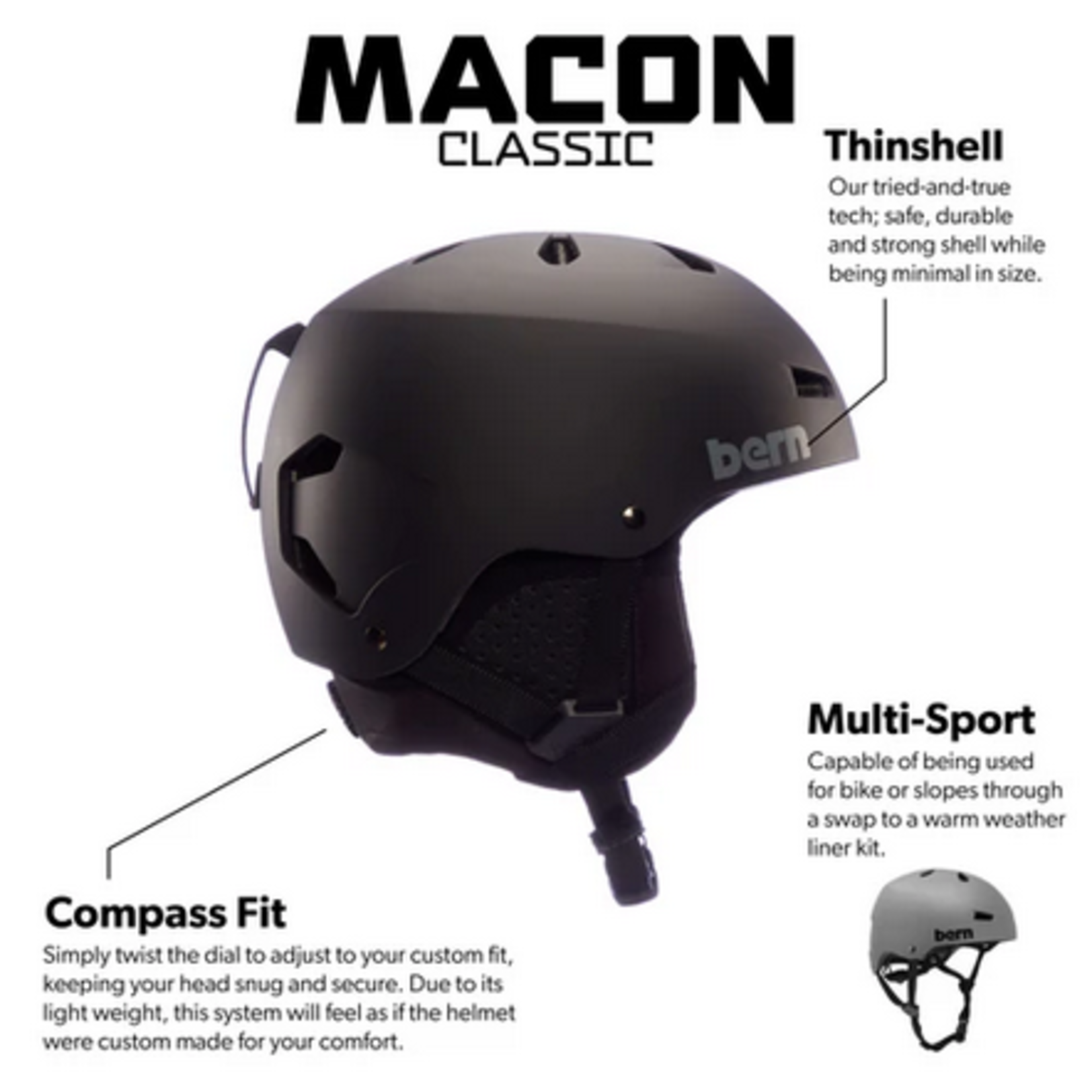 BERN Bern Macon Classic Winter Helmet 2025