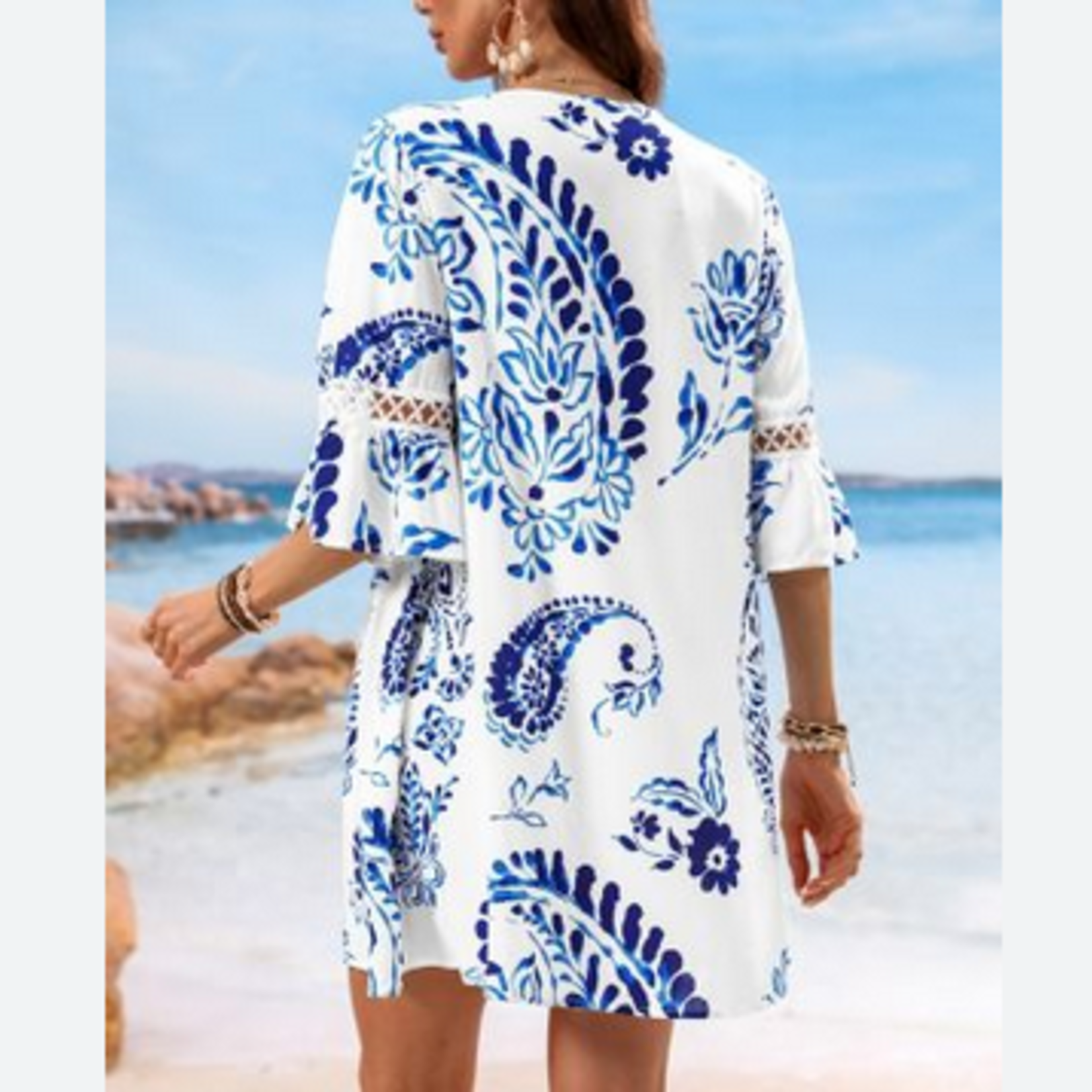 Cupshe Cupshe Floral Paisley Print Lace Dress