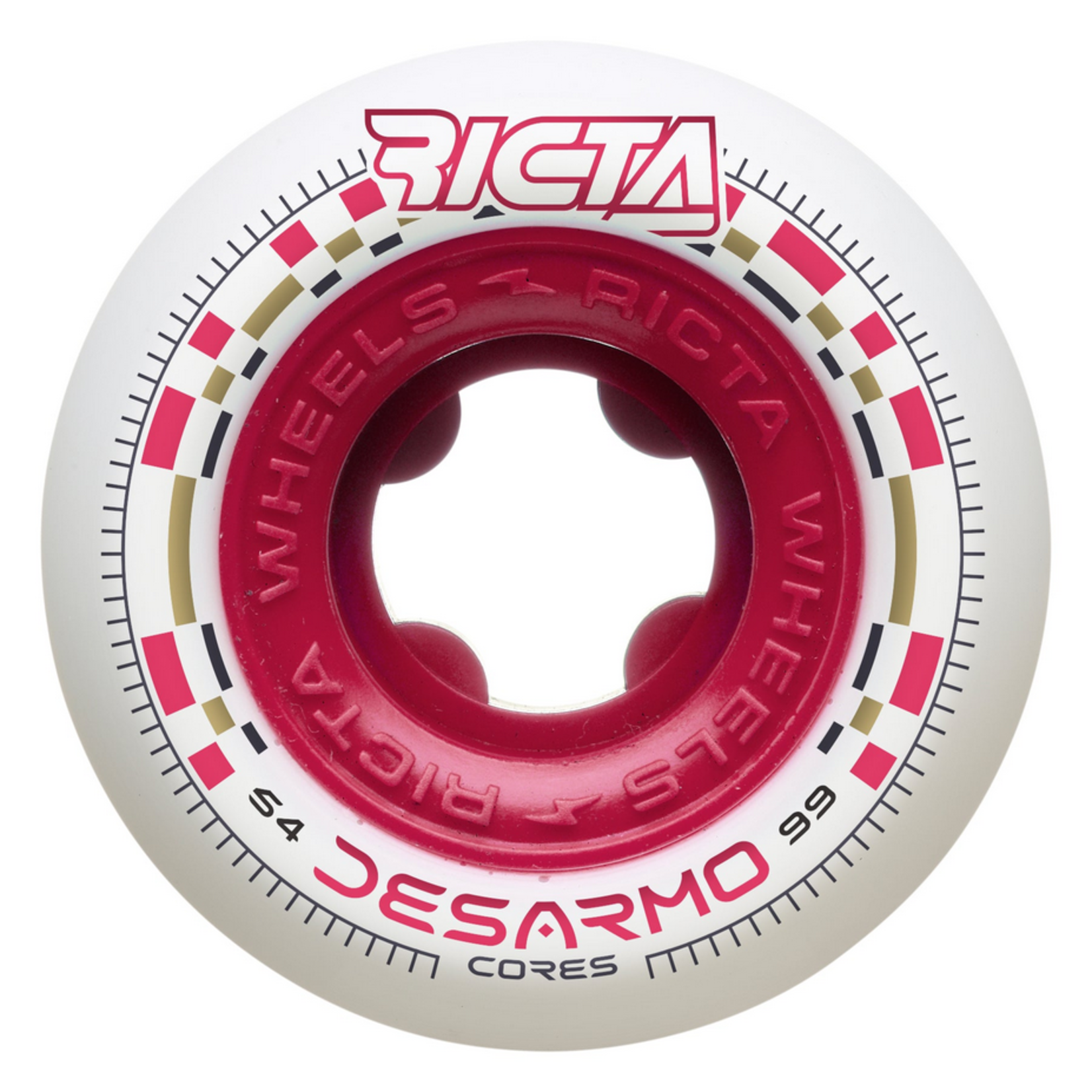RICTA Ricta Desarmo Core White Skateboard Wheels 54mm 99a