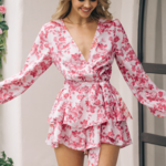 Cupshe Women's Anakena V-Neck Long Sleeve Cupshe Romper