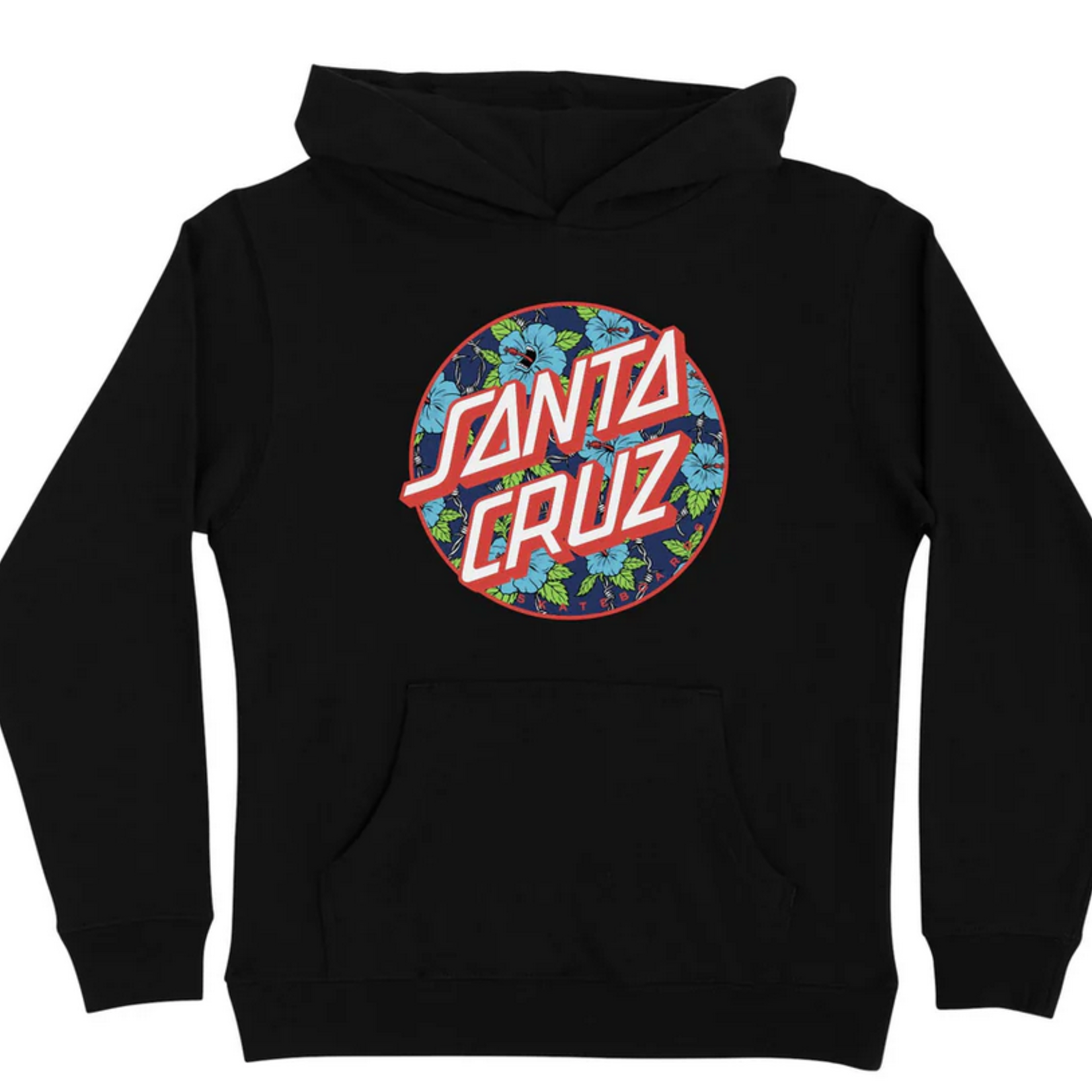 Santa Cruz Youth Santa Cruz Screaming Hibiscus Dot Front Pullover Hoodie