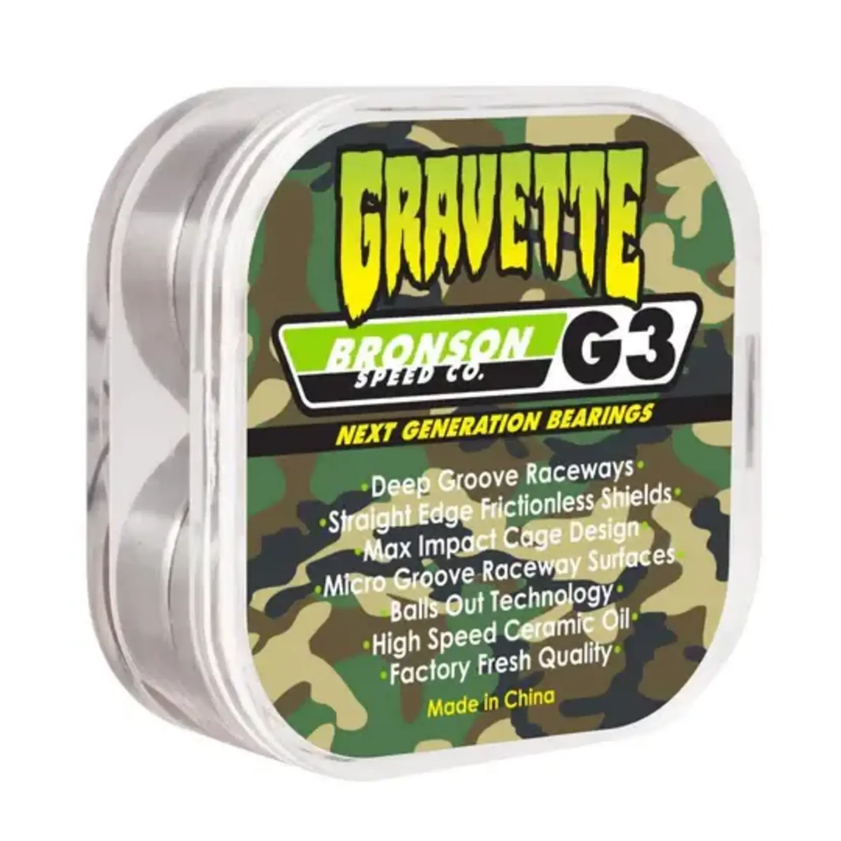 Bronson Bronson G3 David Gravette Skateboard Bearings (set of 8)