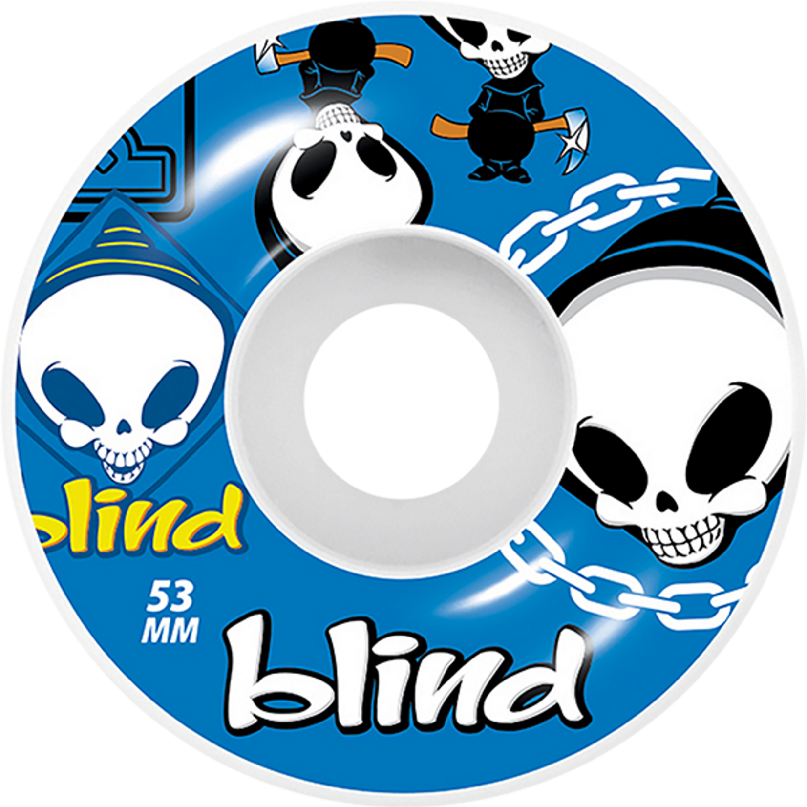 187 Blind Random Blue Skateboard Wheels 53mm