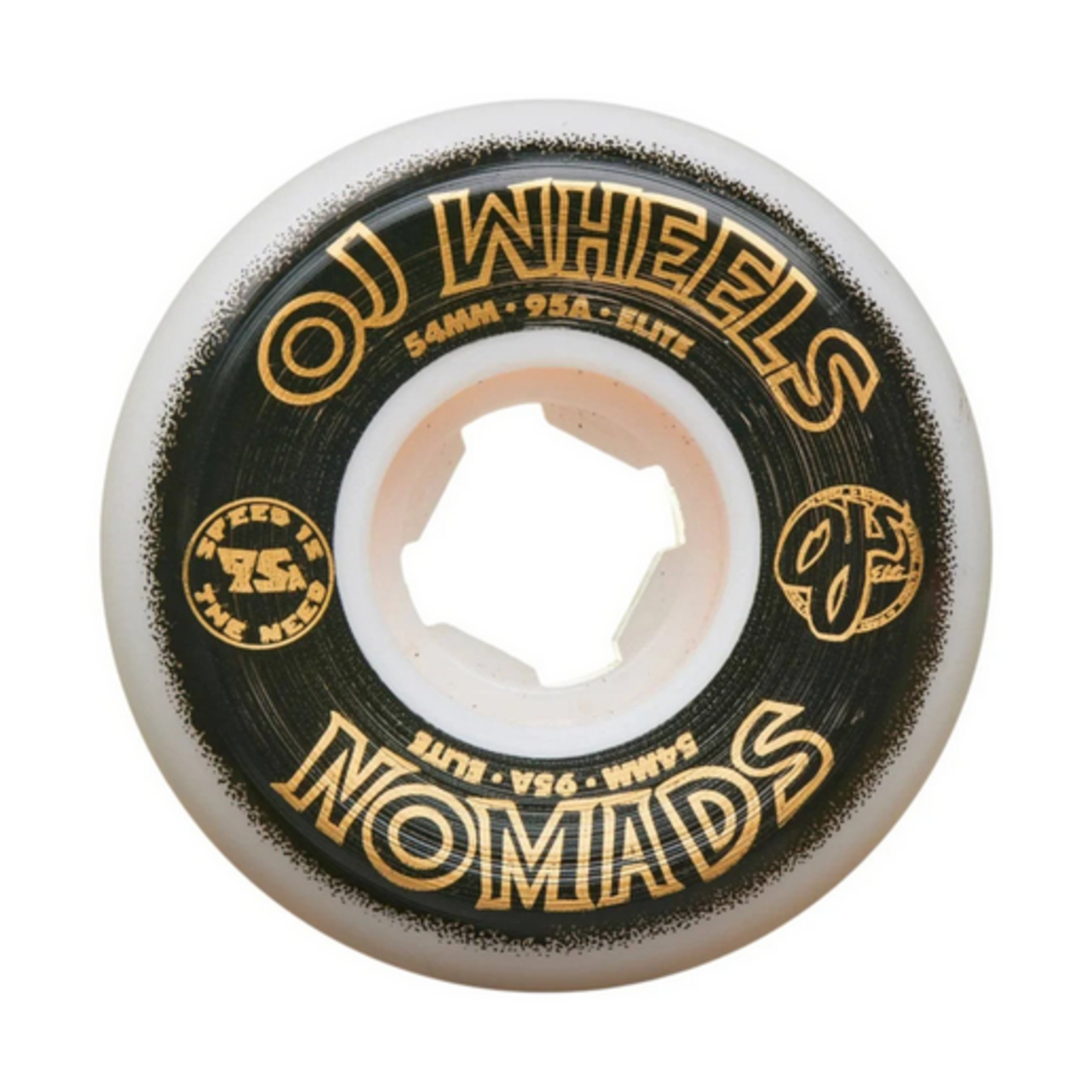 Oj Elite White Nomads 54mm 95a Skateboard Wheels
