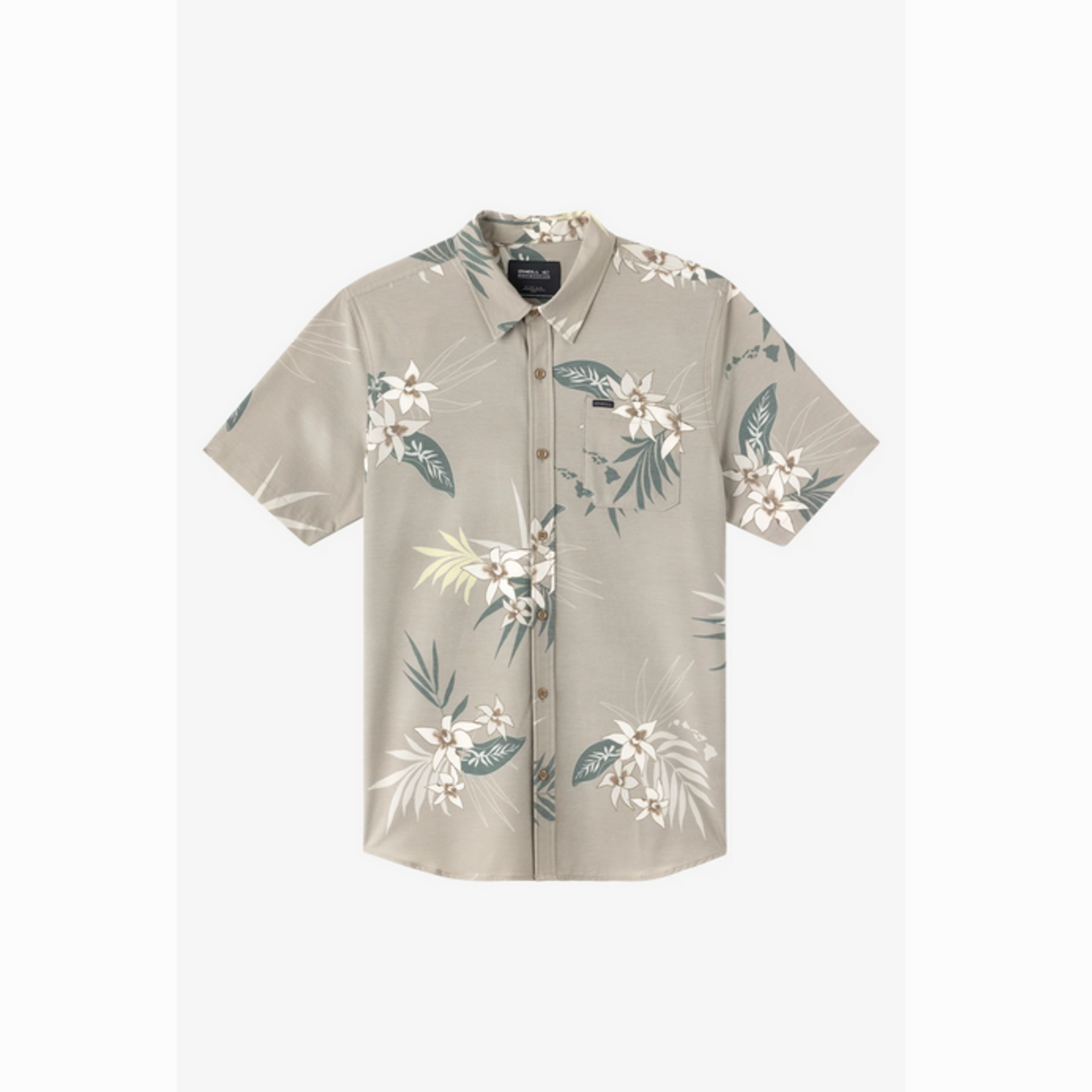 O'Neil Men's O'Neill Trvlr UPF Traverse Hawaii Woven Short Sleeve Shirt