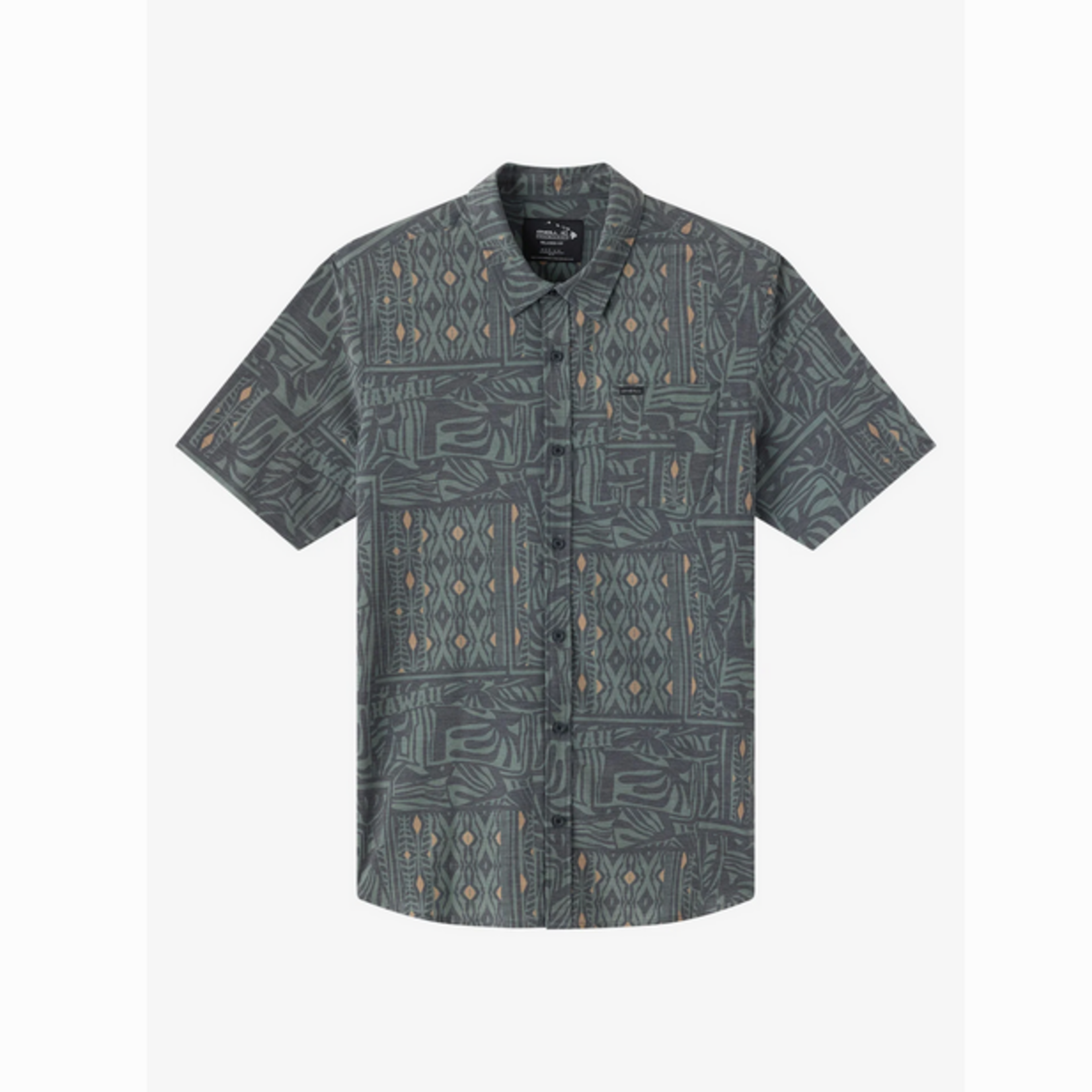 O'Neil Men's O'Neill Trvlr UPF Traverse Hawaii Woven Short Sleeve Shirt