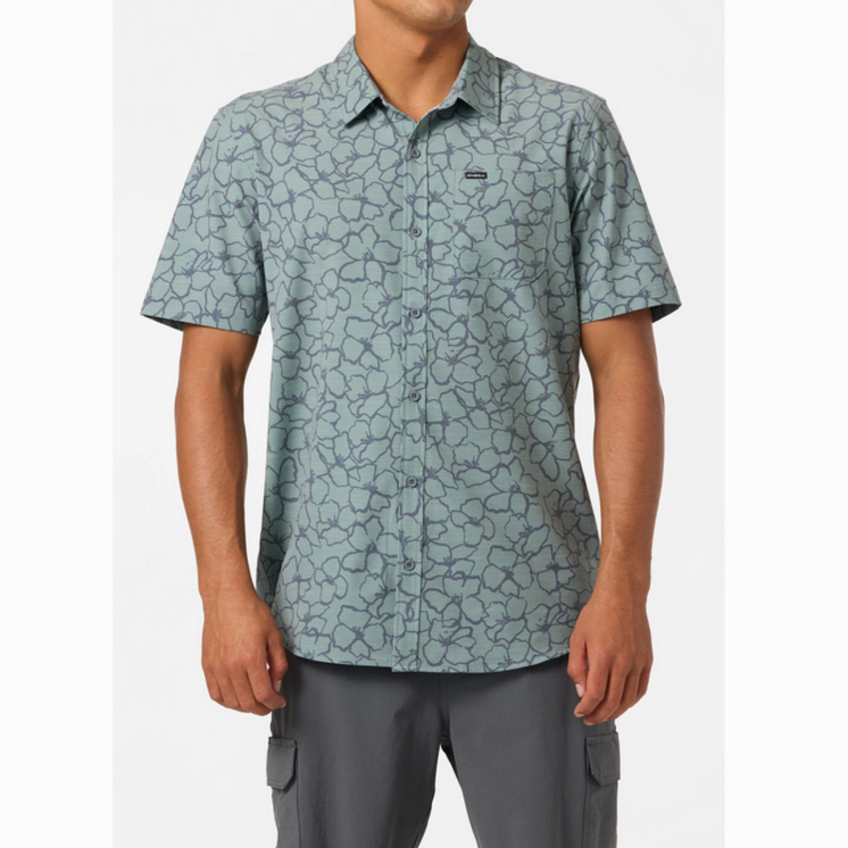 O'Neil Men's O'Neill UPF Slub Relxed Short Sleeve Woven Shirt