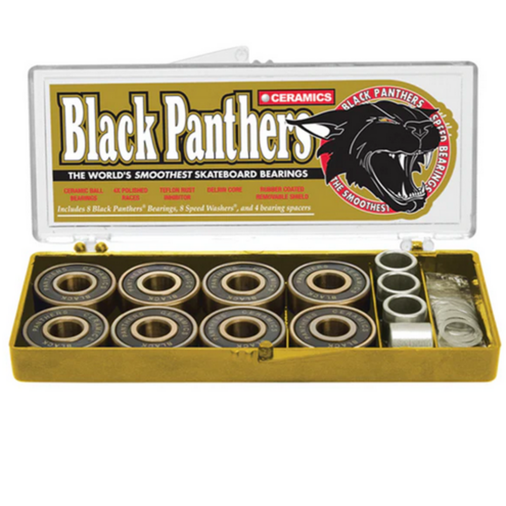 Black Panther Shorty's Black Panther Ceramic Skateboard Bearings