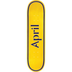 APRIL April OG Logo Yellow/Purple Skateboard Deck 8.25
