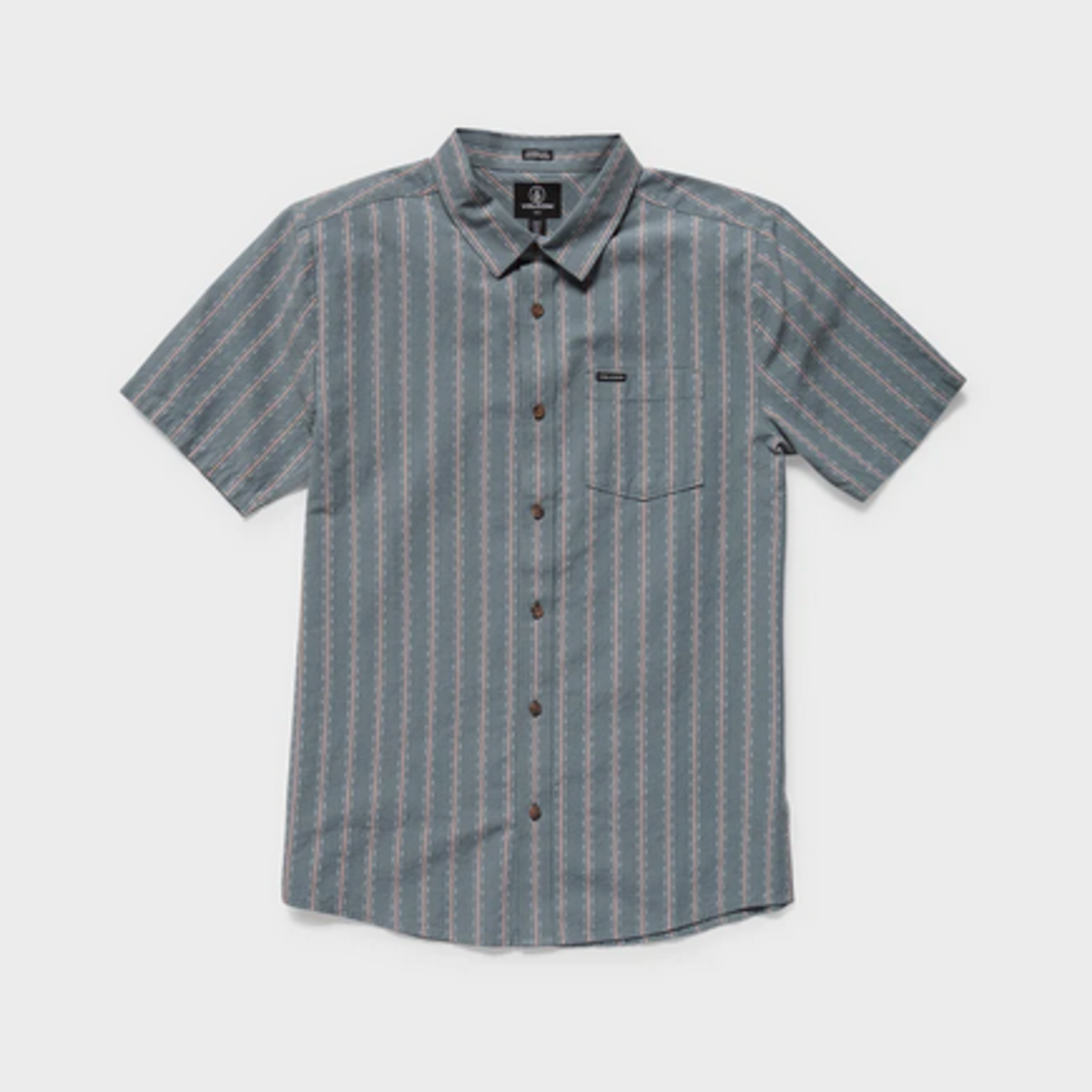 VOLCOM Men's Volcom Sato Stripe Short Sleeve Button Down Shirt