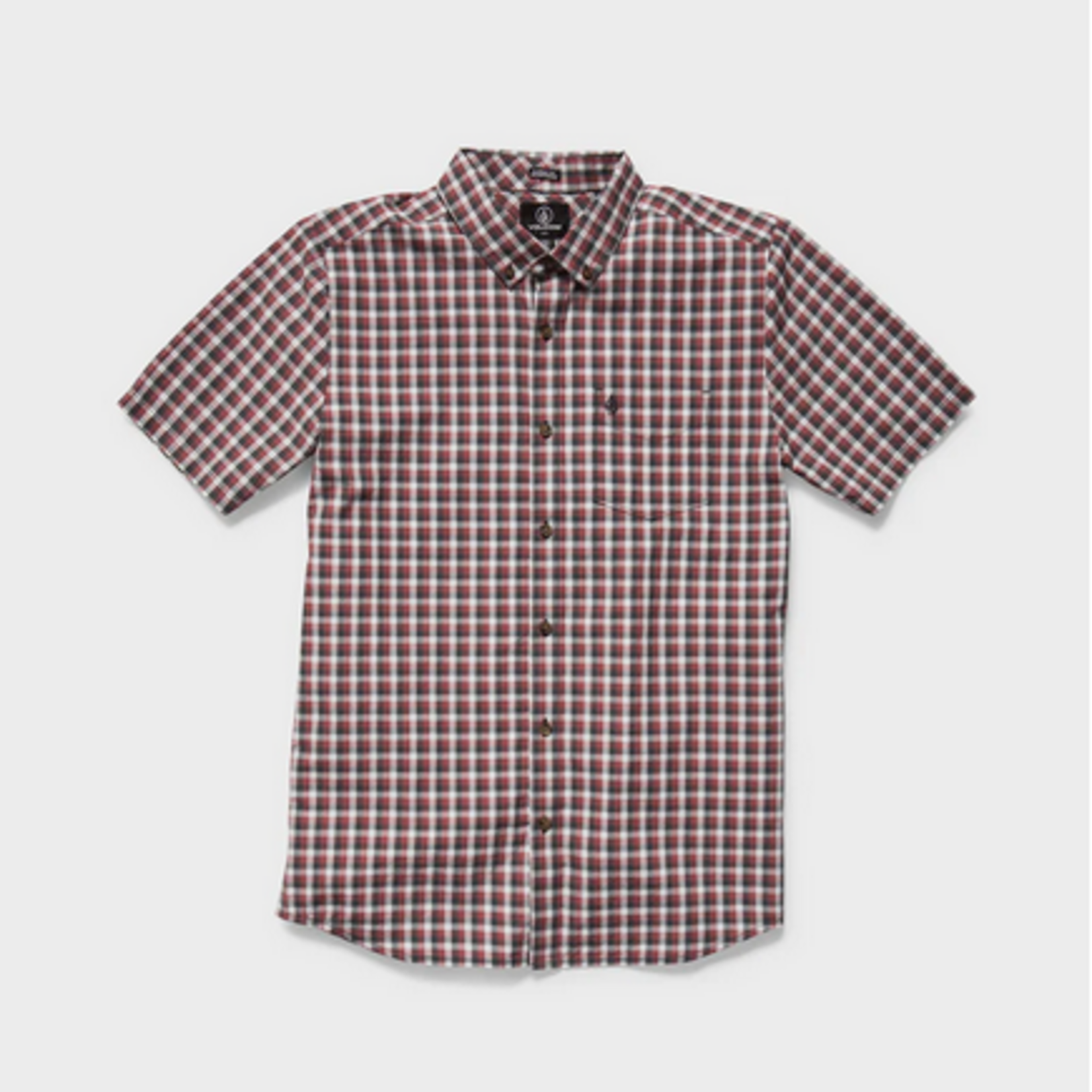 VOLCOM Men's Volcom Louie Check Short Sleeve Button Down Shirt