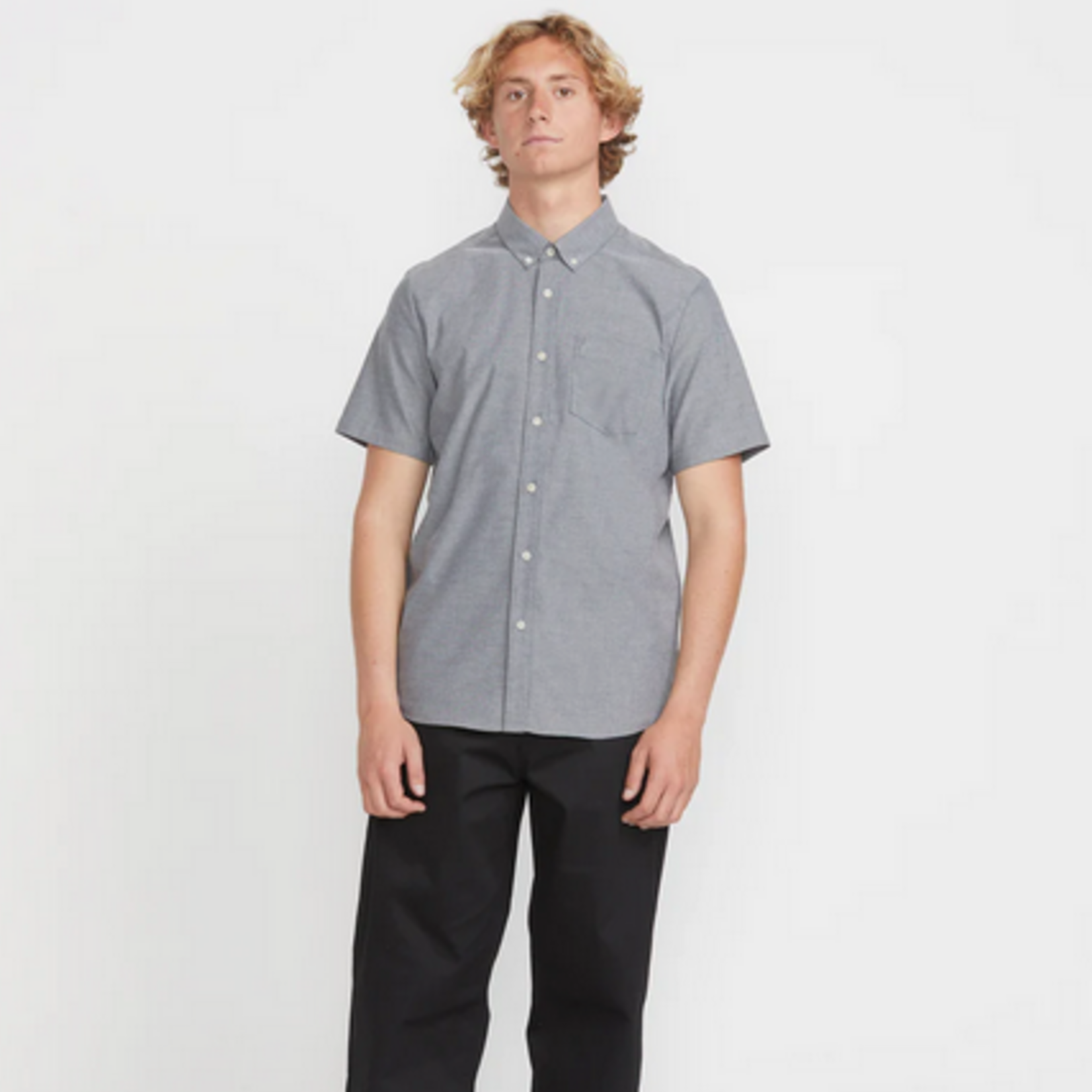 VOLCOM Men's Volcom Everett Oxford Short Sleeve Button Down Shirt