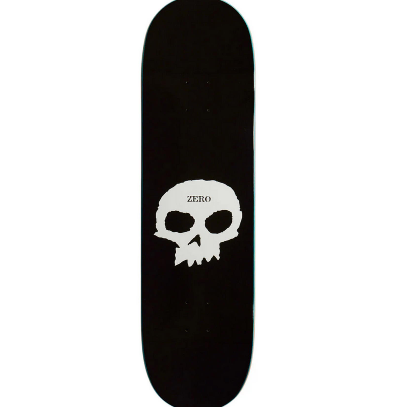 ZERO SKATEBOARDS Zero Single Skull Skateboard Deck 8.75 (Black/White)