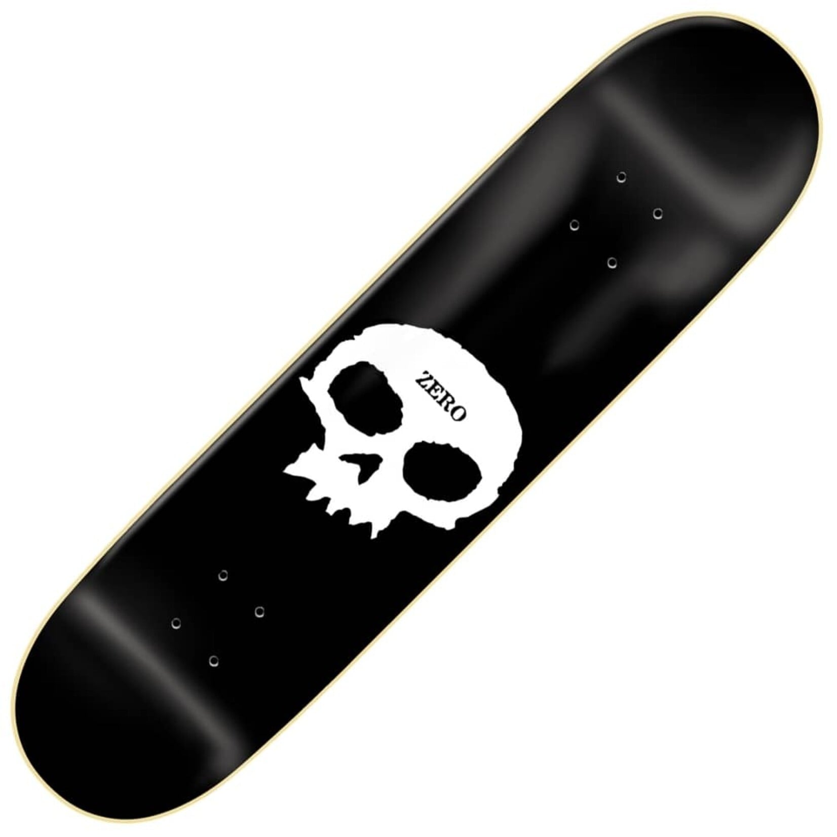 Zero Zero Single Skull Skateboard Deck (Black/White)