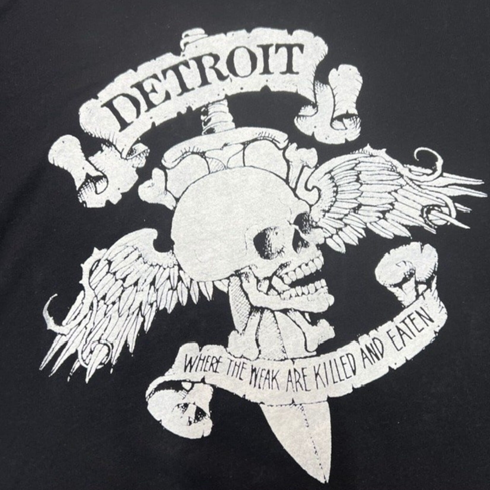 Corkys T-Shirt Detroit  Where The Weak Are Killed And Eaten Winged Skull