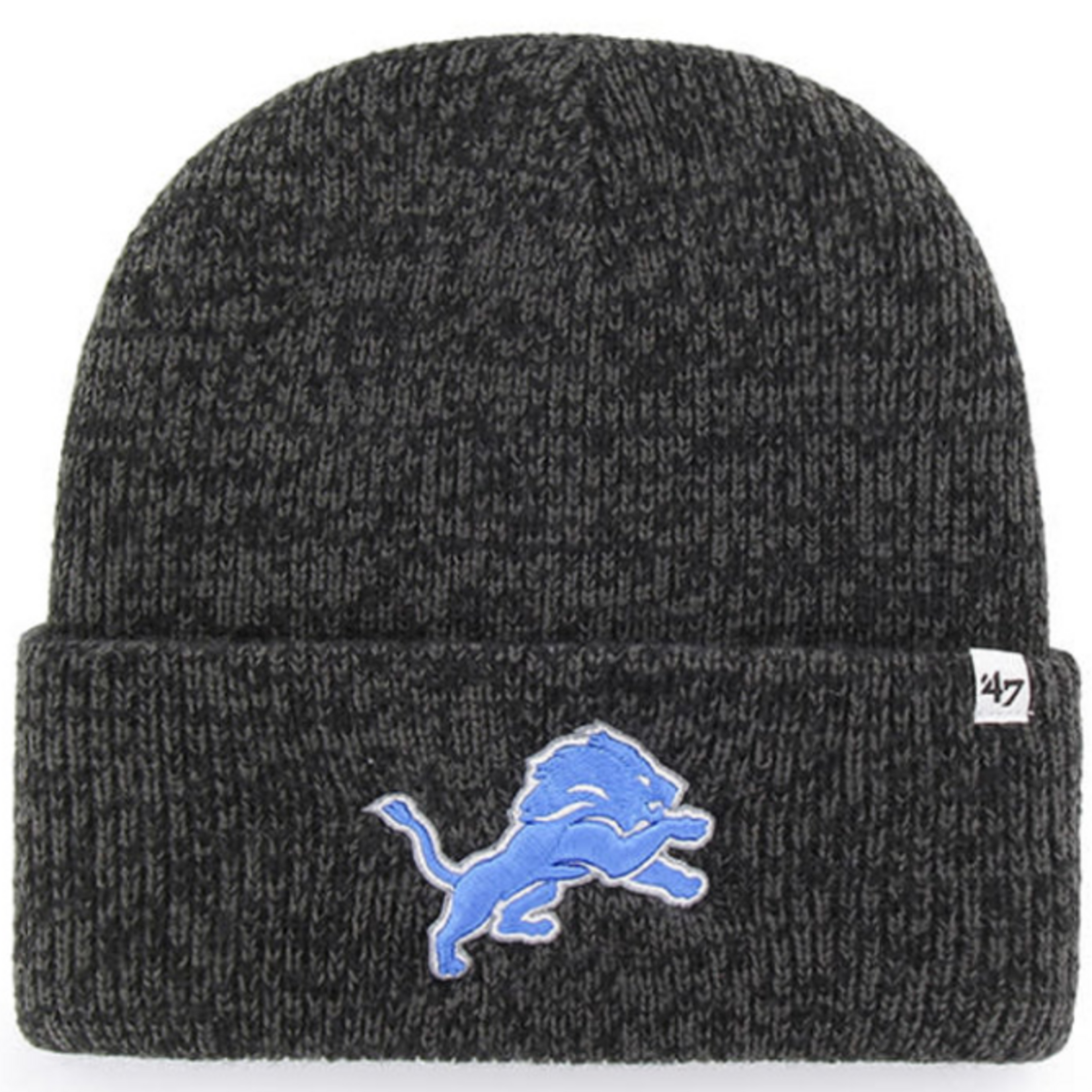 47 Brand Detroit Lions 47 Brand  Brain Freeze Cuff Knit Beanie Black